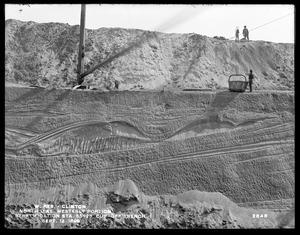 Wachusett Reservoir, North Dike, westerly portion, stratification on the south side of cut-off trench, station 55+25; from the north, Clinton, Mass., Sep. 12, 1899