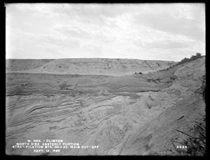 Wachusett Reservoir, North Dike, easterly portion, stratification on the south side of main cut-off trench, station 35+25; from the north, Clinton, Mass., Sep. 12, 1899