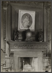 Robbins Library reference room - fireplace