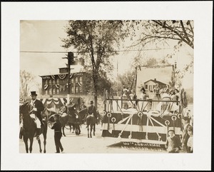 Arlington town centennial parade in front of the Locke School