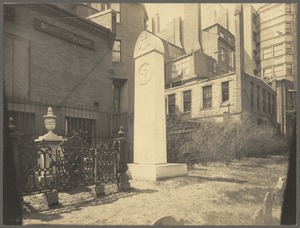 Old Granary Burying Ground showing Hancock monument