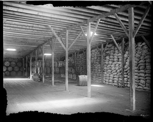 Interior of storage shed