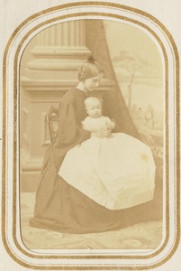 Portrait of a seated woman with a baby [J.T.K.?]