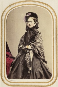 Portrait of a woman in hat and shawl