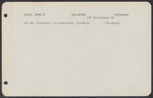 Sacco-Vanzetti Case Records, 1920-1928. Defense Papers. Jury List: Eagan-Jenkins, n.d. Box 3, Folder 10, Harvard Law School Library, Historical & Special Collections