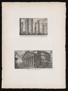 Sette colonne con capitelli corinti spettanti al Tempio di Giuturna e in gran parte interrate nel piano moderno di Roma