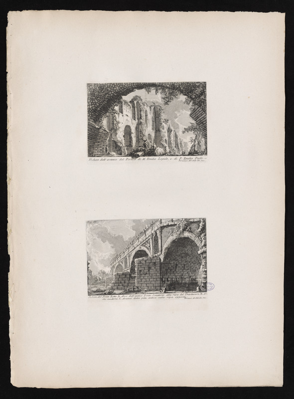 Veduta dell'avanzo del Portico di. M. Emilio Lepido, e di P. Emilio Paolo