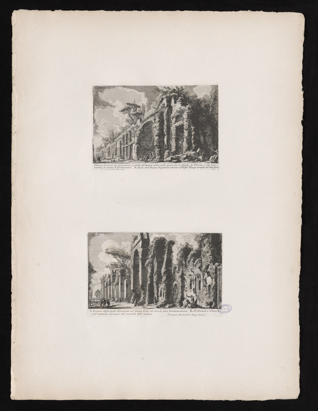 Veduta dei muri che investivano le falde del Monte Celio, sulle quali era il Ninfeo di Nerone, e che adornavano lo Stadio di Domiziano