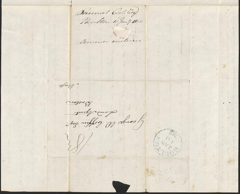 Samuel Cook to George Coffin, 10 January 1840 - Digital Commonwealth