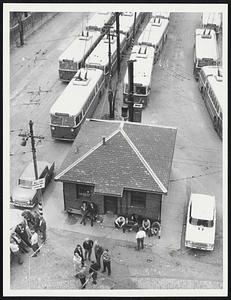 Harvard Sq. yards from roof of Treadway Motor Inn.