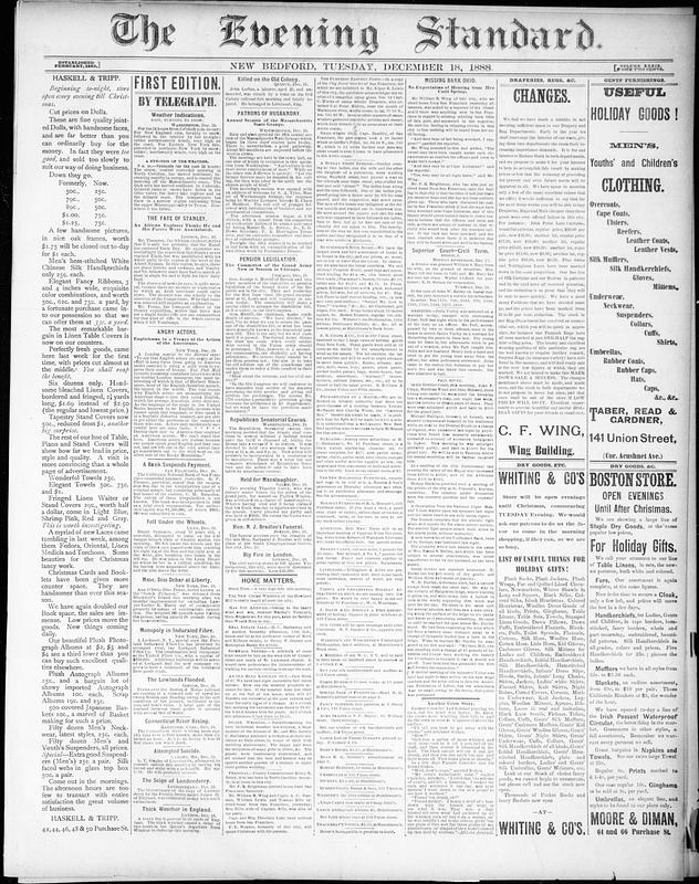 Evening Standard. December 18, 1888 - Digital Commonwealth