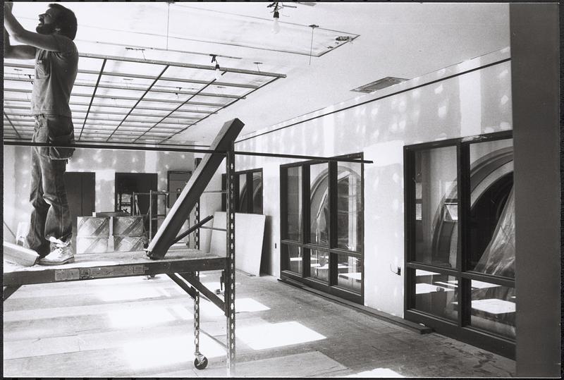 Lawrence Library addition under construction (interior) - Digital ...