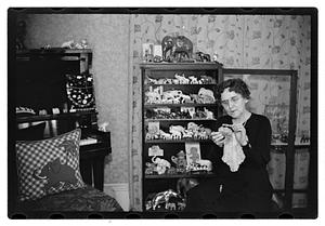 Shumaker, Mrs. James H. (Nellie) collector of miniature elephants