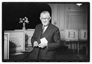 Ernest D. Chase pres., birthday card of stamps
