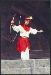 Boston - Hatch Shell: A dancer holds a bow during a performance, Dragon Boat Fest 1981