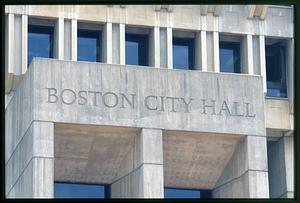 Boston (circa 1995) signage on Boston City Hall