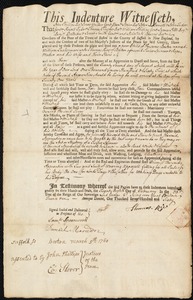 William Tuckerman indentured to apprentice with Thomas Rice of Boston, 28 February 1760
