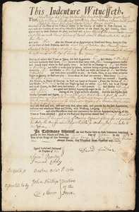 Jonathan Johnson indentured to apprentice with David Gardner of Boston, 1 October 1760