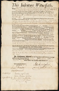 Martha Townsend indentured to apprentice with John Cunningham of Boston, 2 September 1761