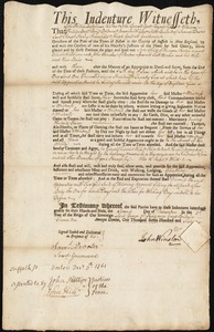 Elizabeth Obison indentured to apprentice with John Winslow of Boston, 2 December 1761