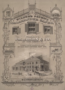 Wilder's patent salamander safes, manufactured by Wm. Adams & Co., late Adams, Hammond & Co.