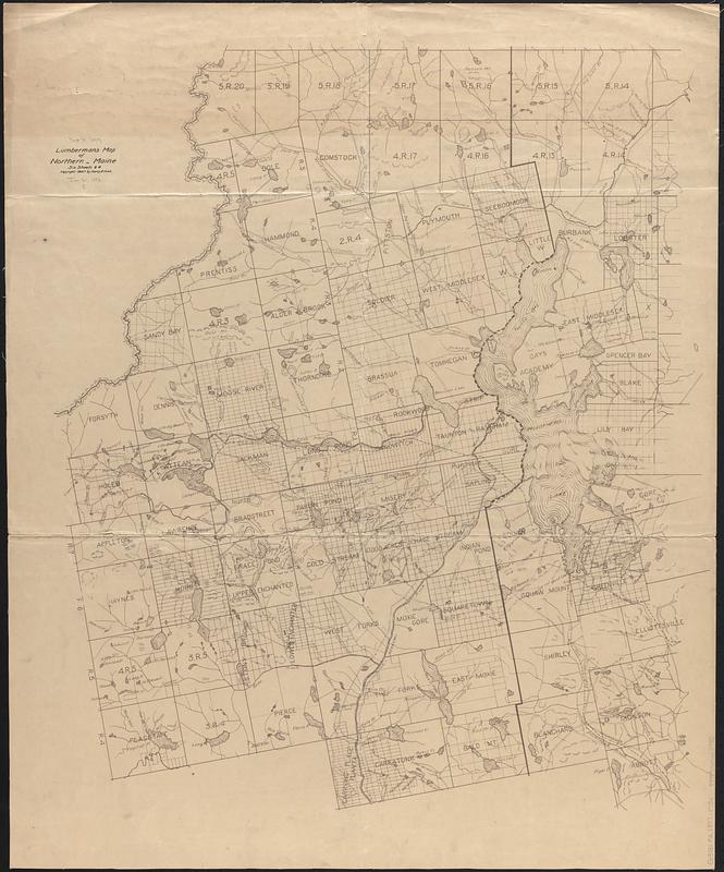Lumberman's map of northern Maine