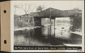 Station #105, Ware River at Barre Falls, Barre, Mass., Dec. 15, 1930