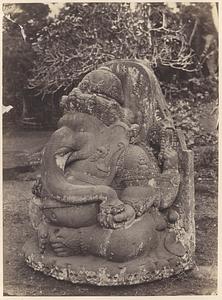 Stone statue of Ganesha at the Candi Singhasari, Indonesia