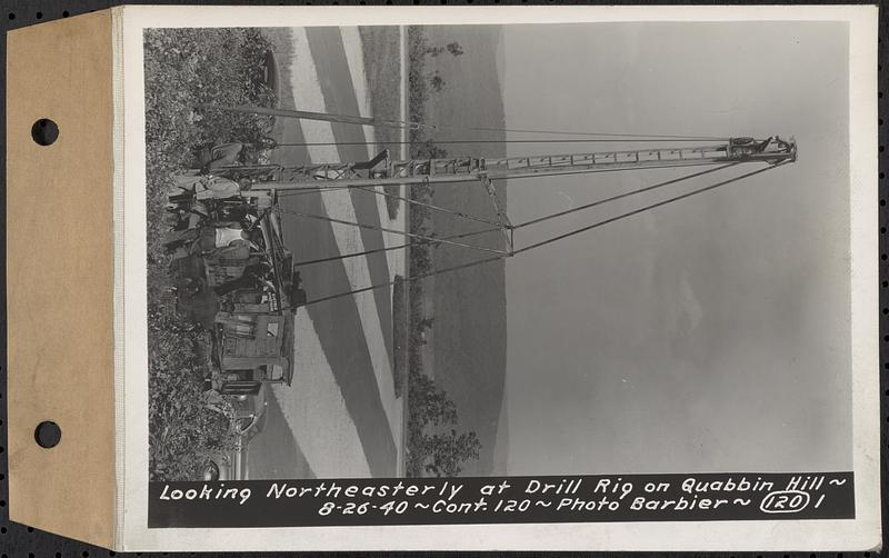 Contract No. 120, Drilling a Well for Water Supply for Quabbin Hill ...