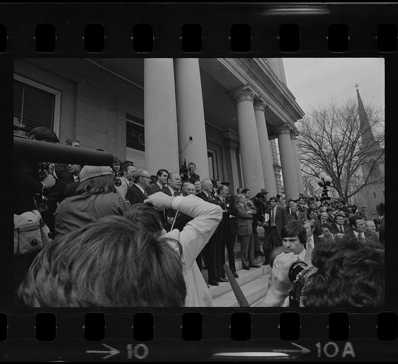 President Gerald Ford giving speech in Concord, New Hampshire - Digital ...