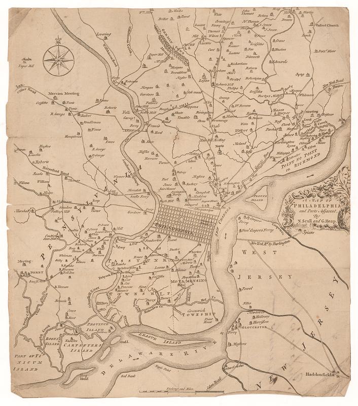 A map of Philadelphia and parts adjacent