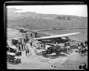 Sir Charles Kingsford-Smith and the "Southern Cross" at Harbor Grace, Newfoundland