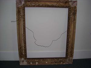 Gilt rectangular frame floral