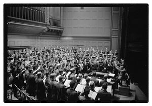 Recording "La Mer" for Victor R.C.A., Dr. K & Boston Symphony Orchestra, also recording mch.