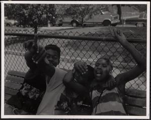 Trio of boys on a bench