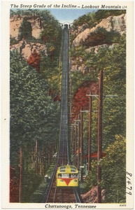 The steep grade of the incline -- Lookout Mountain, Chattanooga, Tennessee