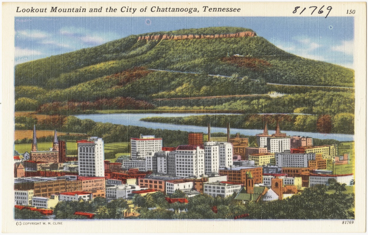 Lookout Mountain and the city of Chattanooga, Tennessee