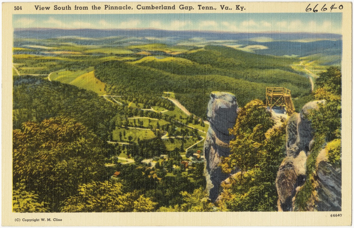 View South from the Pinnacle, Cumberland Gap, Tenn., Va., Ky.