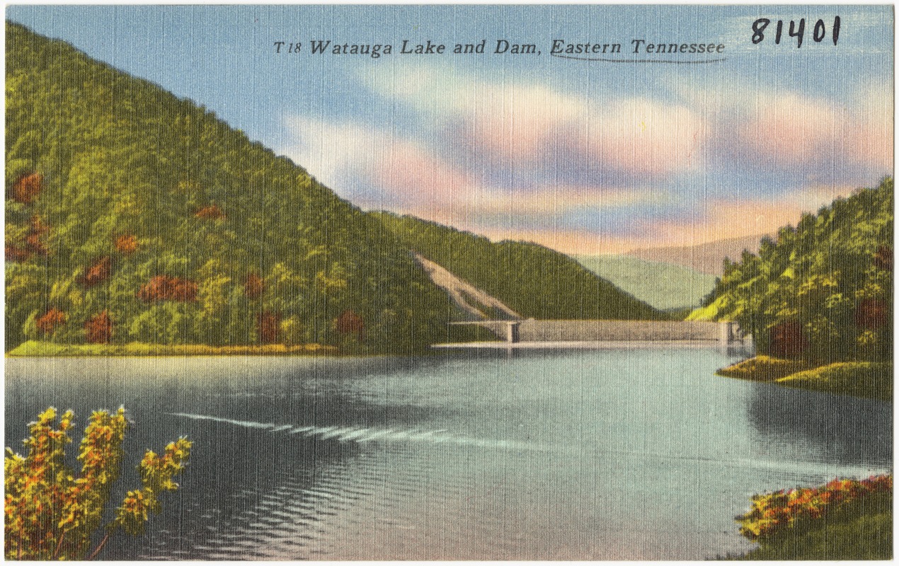 T18. Watauga Lake and Dam, Easter Tennessee