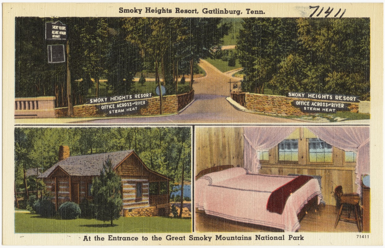Smoky Heights Resort, Gatlinburg, Tenn., at the entrance to the Great Smoky Mountains National Park
