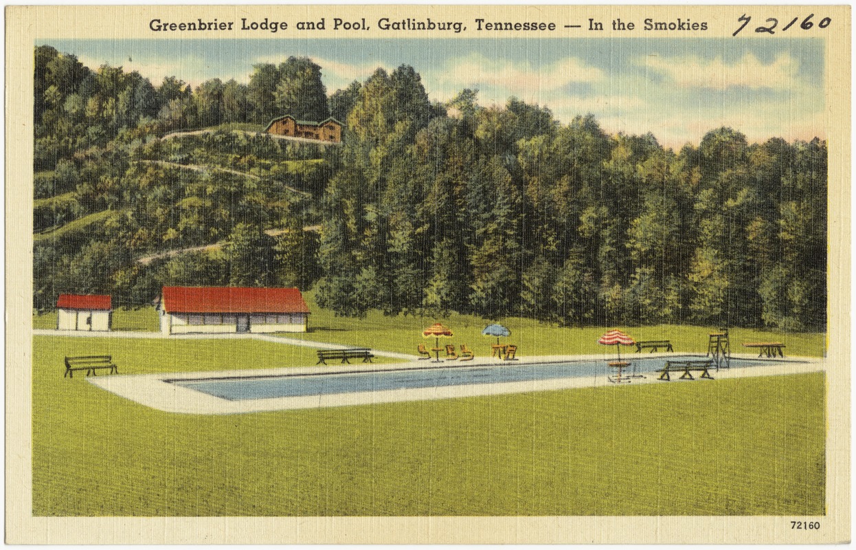 Greenbrier Lodge and pool, Gatlinburg, Tennessee -- In the Smokies