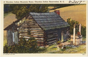 A Cherokee Indian Mountain Home, Cherokee Indian Reservation, N. C.