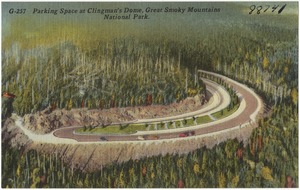 Parkin space at Clingman's Dome, Great Smoky Mountains National Park