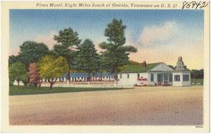 Pine Motel, eight miles south of Oneida, Tennessee on U.S. 27