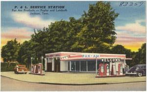 P. & L. Service Station, Pan Am products -- Poplar and Lambuth, Jackson, Tenn.