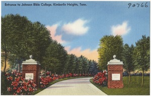 Entrance to Johnson Bible College, Kimberlin Heights, Tenn.