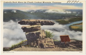Umbrella Rock above the clouds, Lookout Mountain, Tennessee