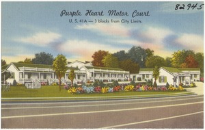 Purple Heart Motor Court,, U.S. 41A -- 3 blocks from city limits