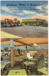 Parkview Motel & Restaurant, U.S. 41 & U.S. 31, four miles north of Nashville, Tennessee