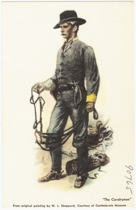 "The Cavalryman", from original painting W. L. Sheppard, courtesy of Confederate Museum